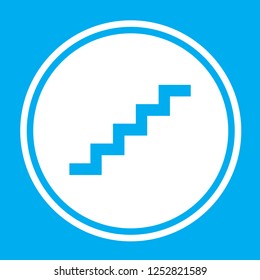 An Illustrated Icon Isolated on a Background - Stairs