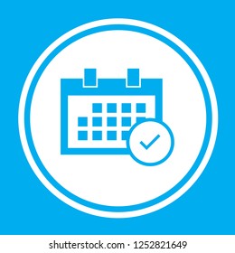 An Illustrated Icon Isolated on a Background - Square Calendar Accept