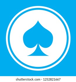 An Illustrated Icon Isolated on a Background - Spades Card Suit