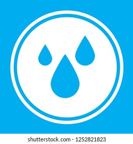 An Illustrated Icon Isolated on a Background - Rain Drops