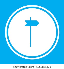 An Illustrated Icon Isolated on a Background - Sign Post Right