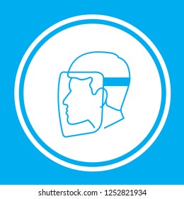 An Illustrated Icon Isolated on a Background - Safety Visor