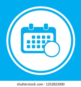 An Illustrated Icon Isolated on a Background - Rounded Calendar Empty