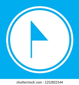 An Illustrated Icon Isolated on a Background - Low Triangular Flag