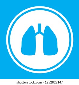 An Illustrated Icon Isolated on a Background - Lungs