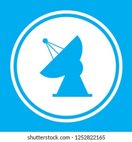 An Illustrated Icon Isolated on a Background - Radio Telescope