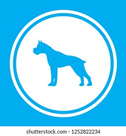 An Illustrated Icon Isolated on a Background - Pitbull Guard Dog