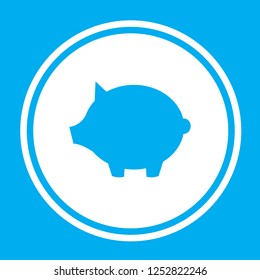An Illustrated Icon Isolated on a Background - Piggy Bank