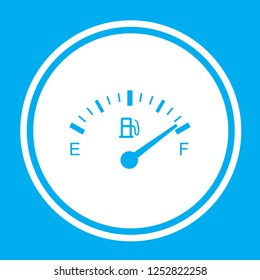 An Illustrated Icon Isolated on a Background - Petrol Gauge Full
