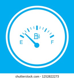 An Illustrated Icon Isolated on a Background - Petrol Gauge Empty