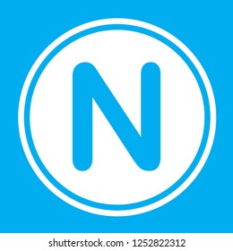 An Illustrated Icon Isolated on a Background - N
