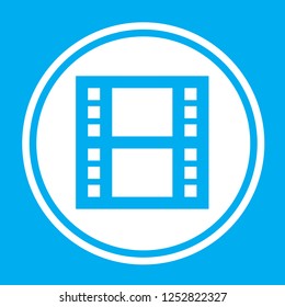 An Illustrated Icon Isolated on a Background - Movie Reel