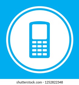 An Illustrated Icon Isolated on a Background - Mobile Phone Walkie Talkie
