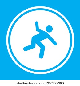 An Illustrated Icon Isolated on a Background - Man Falling Over