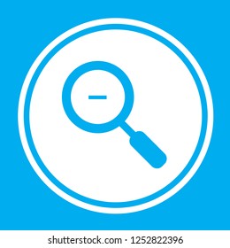 An Illustrated Icon Isolated on a Background - Magnifying Glass Zoom Out