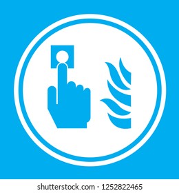 An Illustrated Icon Isolated on a Background - Fire Alarm Button