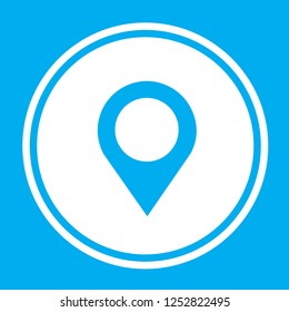 An Illustrated Icon Isolated on a Background - Long Map Pointer Open