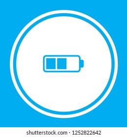 An Illustrated Icon Isolated on a Background - Half Battery