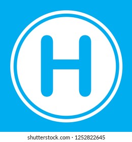 An Illustrated Icon Isolated on a Background - H