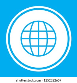 An Illustrated Icon Isolated on a Background - Globe