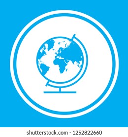 An Illustrated Icon Isolated on a Background - Globe North America South Americaa Europe Asia