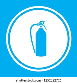 An Illustrated Icon Isolated on a Background - Fire Extinguisher Large