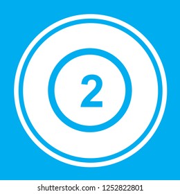 An Illustrated Icon Isolated on a Background - Circle 2 Outline