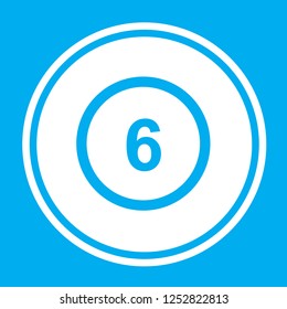 An Illustrated Icon Isolated on a Background - Circle 6 Outline