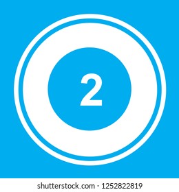 An Illustrated Icon Isolated on a Background - Circle 2 Filled