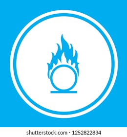 An Illustrated Icon Isolated on a Background - Extreme Heat and Fire