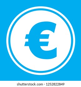 An Illustrated Icon Isolated on a Background - Euro Sign