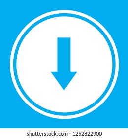 An Illustrated Icon Isolated on a Background - Down Arrow