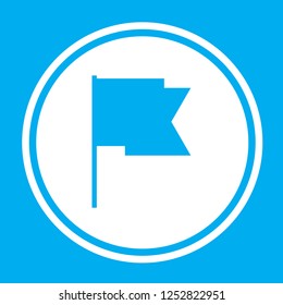 An Illustrated Icon Isolated on a Background - Cut Out Flag Waving