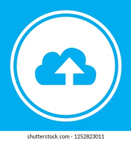 An Illustrated Icon Isolated on a Background - Cloud Upload Thick