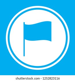 An Illustrated Icon Isolated on a Background - 3D Rectangular Waving Flag