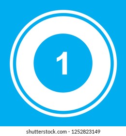An Illustrated Icon Isolated on a Background - Circle 1 Filled