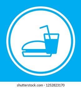 An Illustrated Icon Isolated on a Background - Burger and Drink