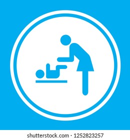 An Illustrated Icon Isolated on a Background - Baby Change