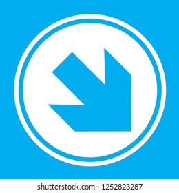 An Illustrated Icon Isolated on a Background - Arrow Down Right