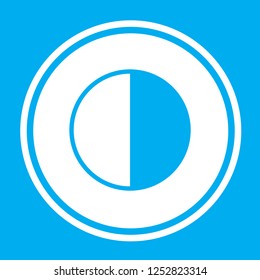 An Illustrated Icon Isolated on a Background - 50 Percent Pie Chart