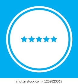 An Illustrated Icon Isolated on a Background - 5 Star Rating