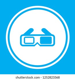An Illustrated Icon Isolated on a Background - 3D Glasses