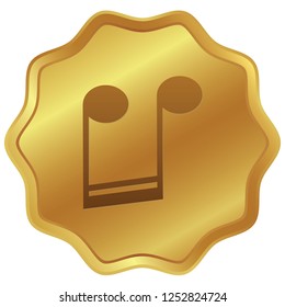 An Illustrated Icon Isolated on a Background - Upside Down Semi Quavers