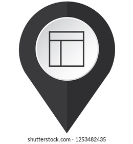 An Illustrated Icon Isolated on a Background - Web Wireframe Split Top Left