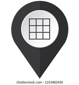 An Illustrated Icon Isolated on a Background - Web Wireframe 9 Way Split