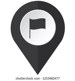 An Illustrated Icon Isolated on a Background - Waving Flag