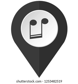 An Illustrated Icon Isolated on a Background - Upside Down Semi Quavers