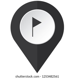 An Illustrated Icon Isolated on a Background - Triangle Flag