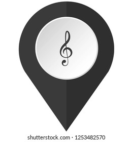 An Illustrated Icon Isolated on a Background - Treble Clef