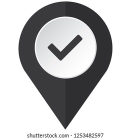 An Illustrated Icon Isolated on a Background - Tick